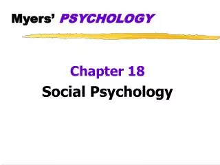 Myers’ PSYCHOLOGY