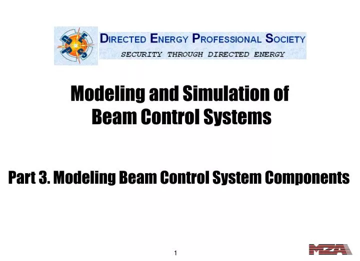 modeling and simulation of beam control systems