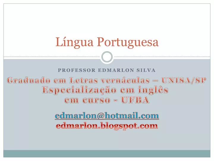 l ngua portuguesa