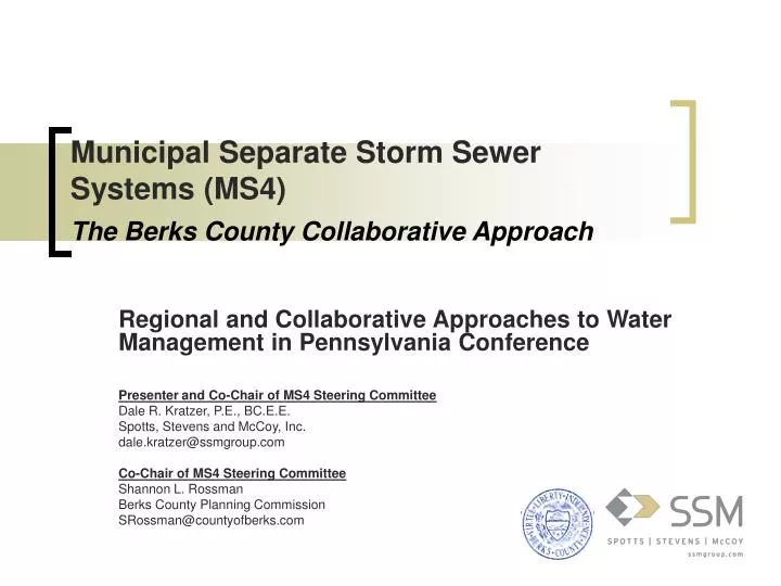 municipal separate storm sewer systems ms4 the berks county collaborative approach