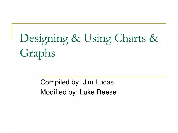 designing using charts graphs