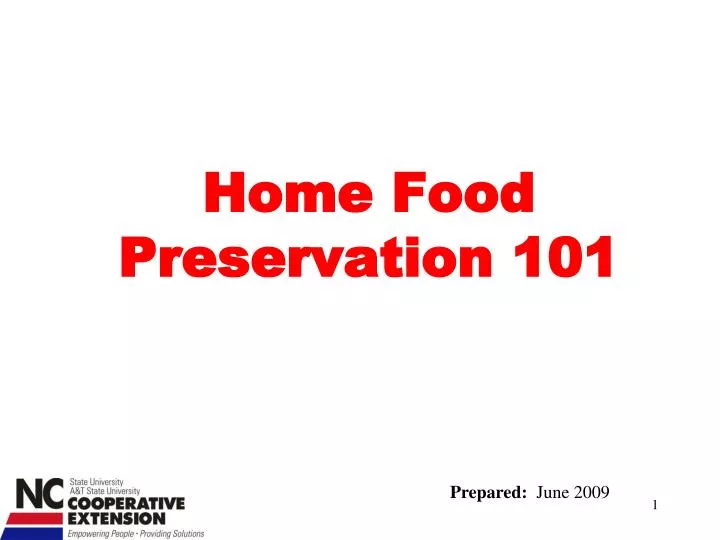 home food preservation 101