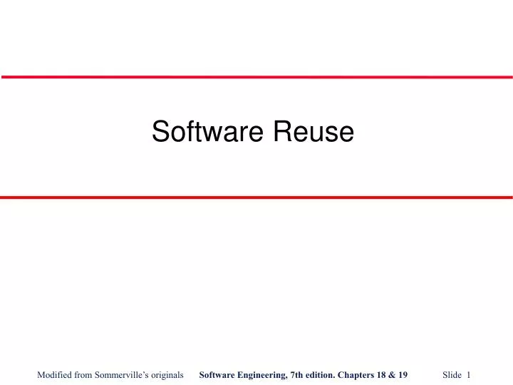 software reuse