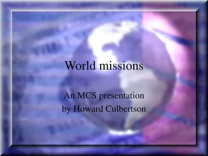 world missions