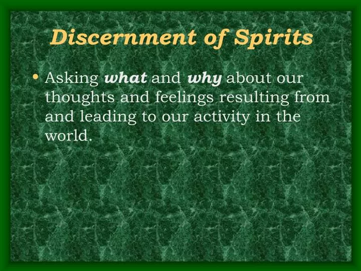 discernment of spirits