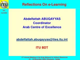 Reflections On e-Learning