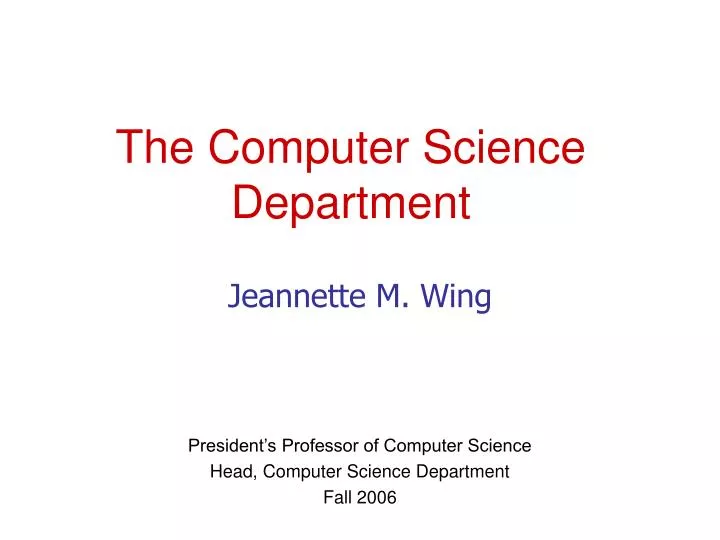 the computer science department
