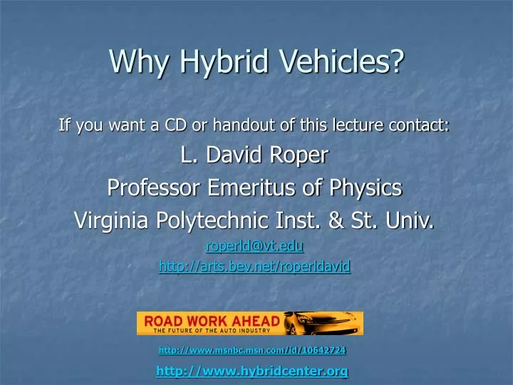 why hybrid vehicles