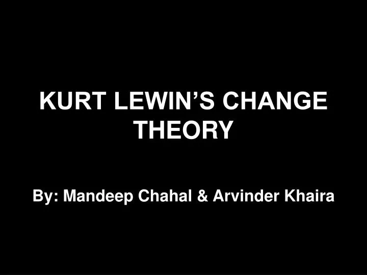 kurt lewin s change theory