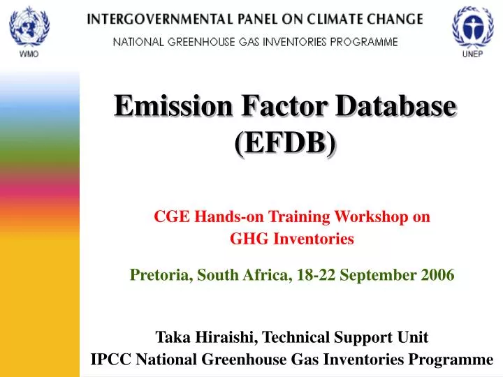 emission factor database efdb