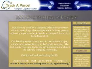 Booking System overview
