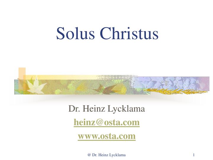 solus christus