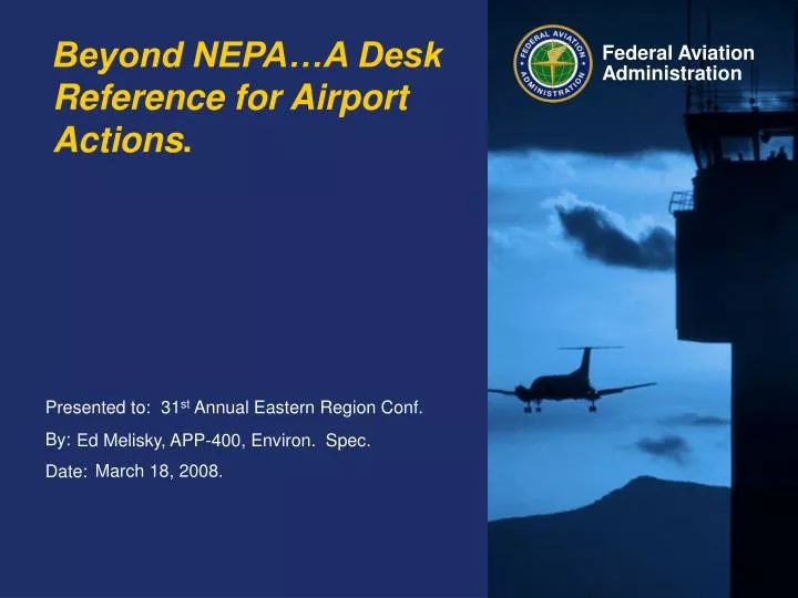 beyond nepa a desk reference for airport actions