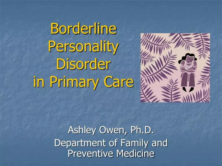 borderline personality disorder in primary care