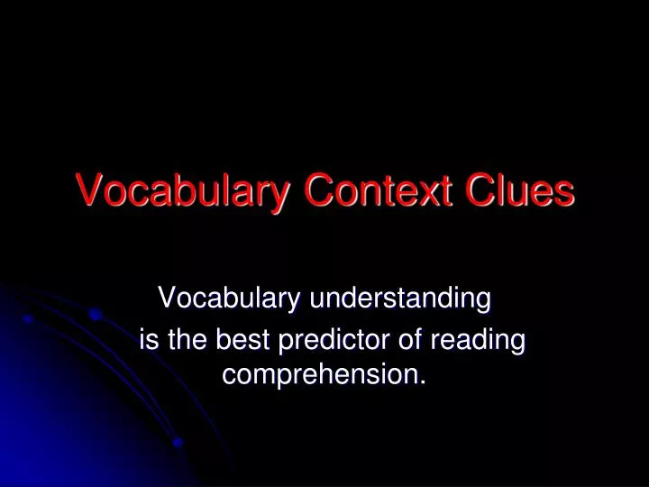 vocabulary context clues