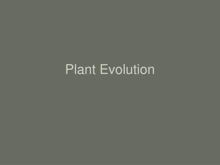 plant evolution