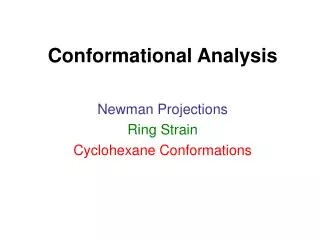 Conformational Analysis