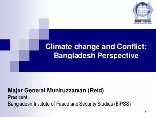 Climate change and Conflict: Bangladesh Perspective