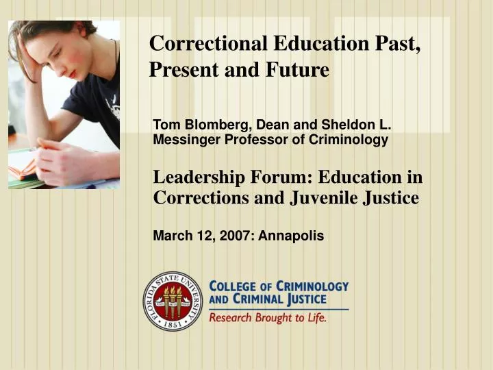 correctional education past present and future