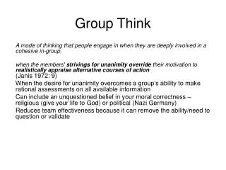 Group Think
