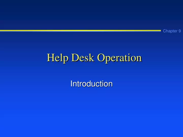 help desk operation