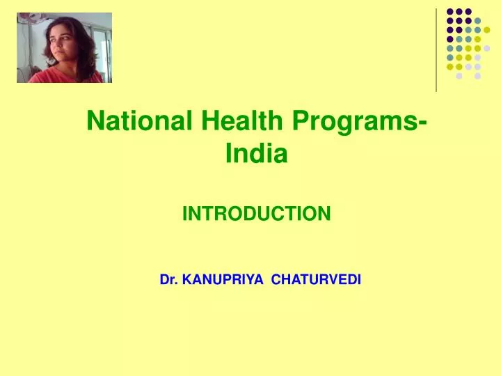 national health programs india introduction