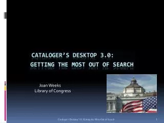 Joan Weeks 	Library of Congress