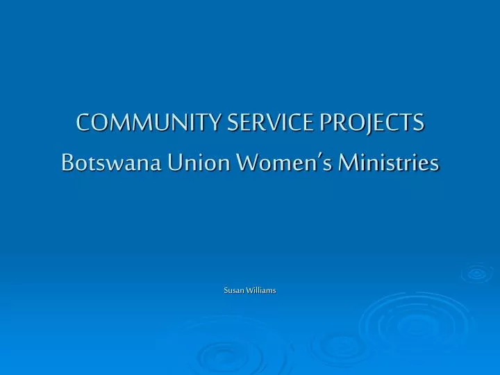 community service projects botswana union women s ministries