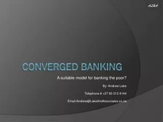 Converged banking