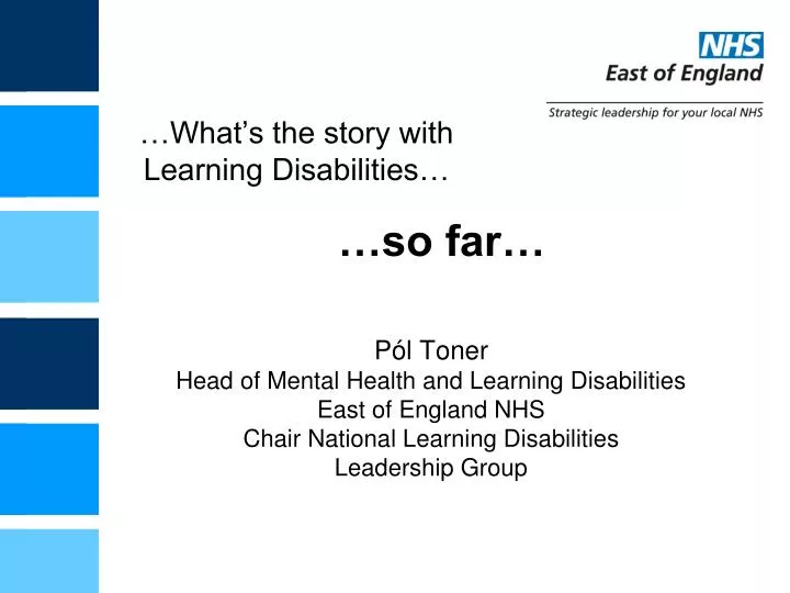 what s the story with learning disabilities