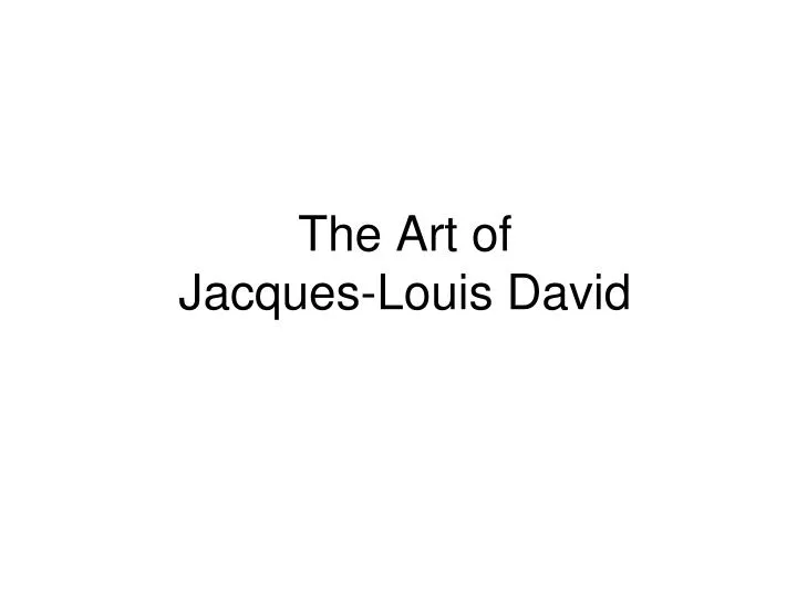 the art of jacques louis david