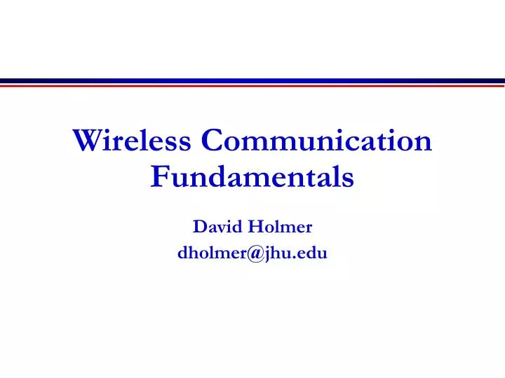 wireless communication fundamentals