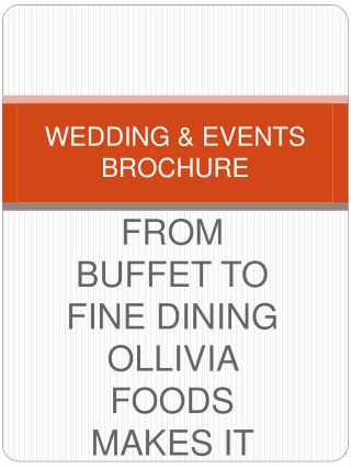 WEDDING &amp; EVENTS BROCHURE