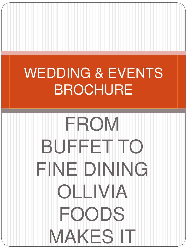 wedding events brochure