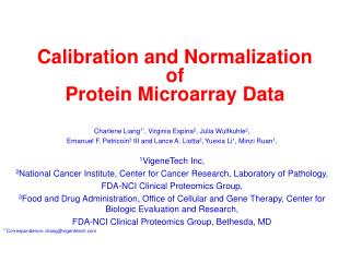 Calibration and Normalization of Protein Microarray Data