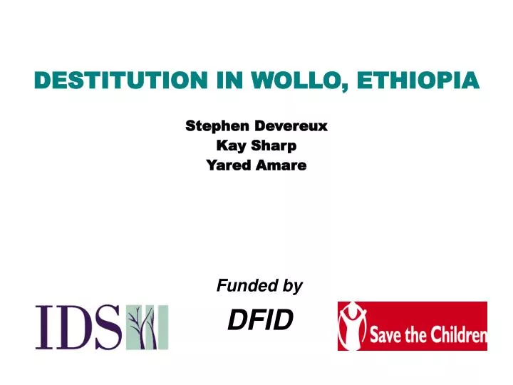 destitution in wollo ethiopia stephen devereux kay sharp yared amare
