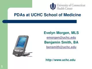 PDAs at UCHC School of Medicine