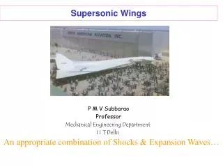 Supersonic Wings