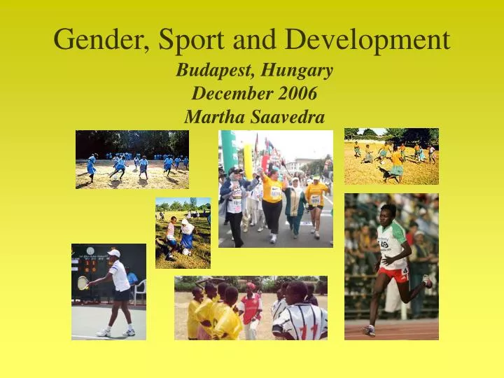 gender sport and development