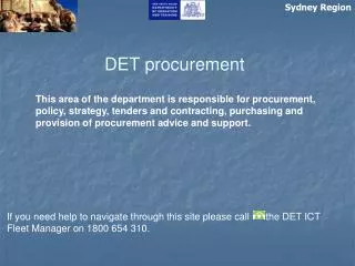 DET procurement