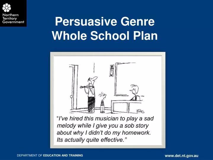 persuasive genre whole school plan
