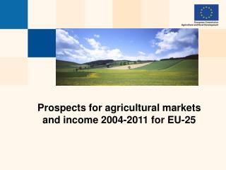 Prospects for agricultural markets and income 2004-2011 for EU-25