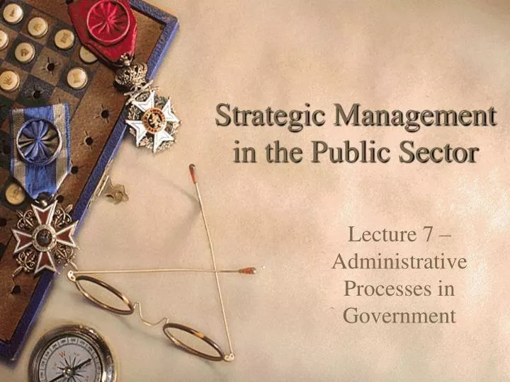 strategic management in the public sector