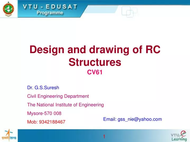 design and drawing of rc structures cv61