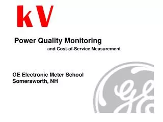 Power Quality Monitoring