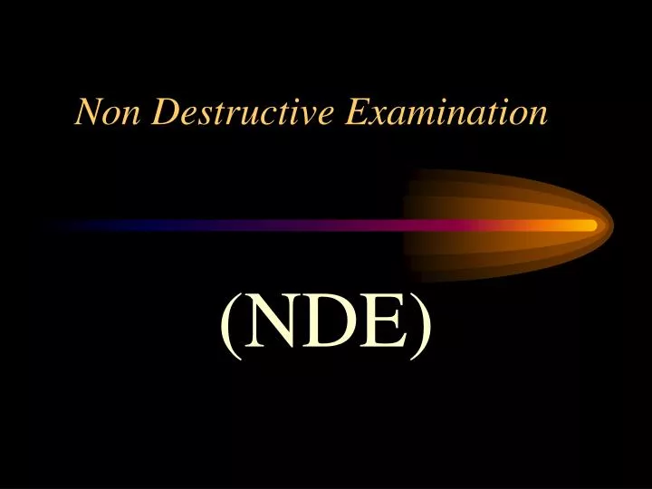 non destructive examination