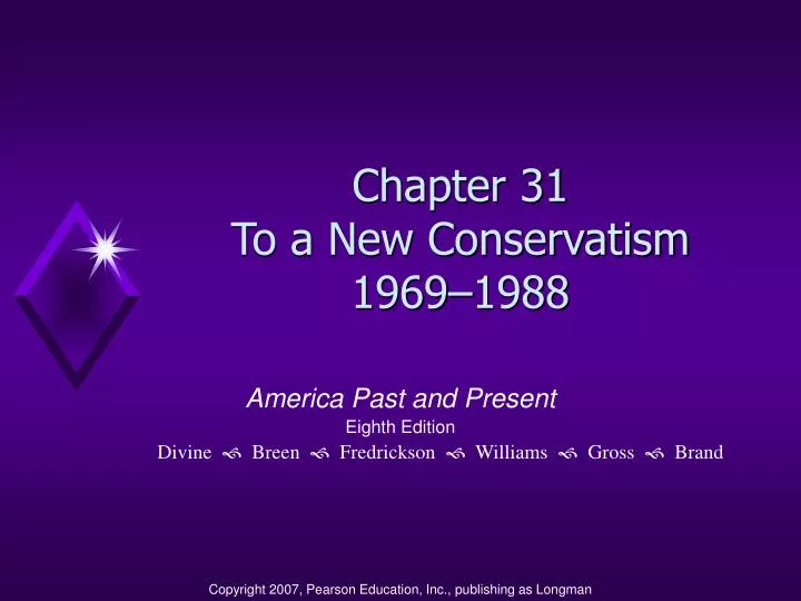 chapter 31 to a new conservatism 1969 1988