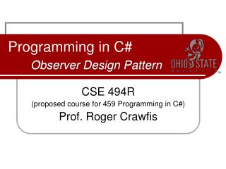 Programming in C# Observer Design Pattern