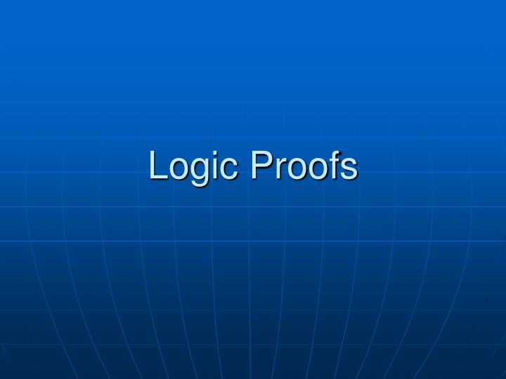 logic proofs