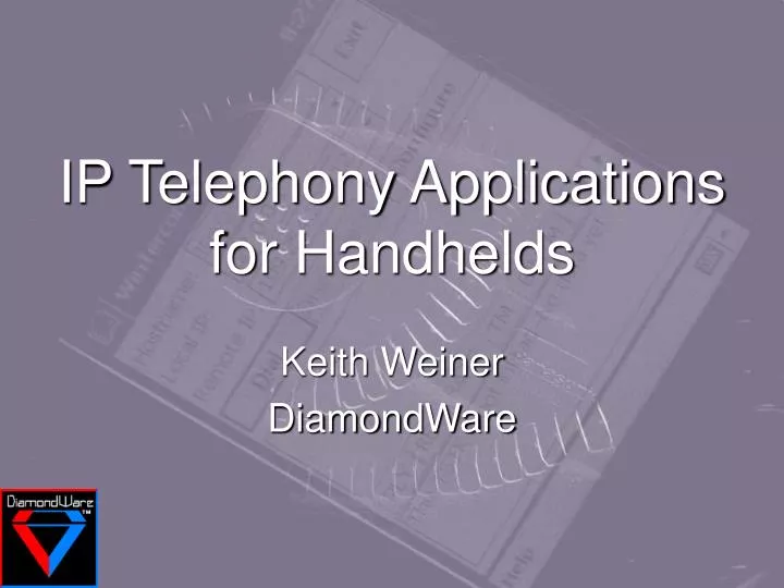 ip telephony applications for handhelds
